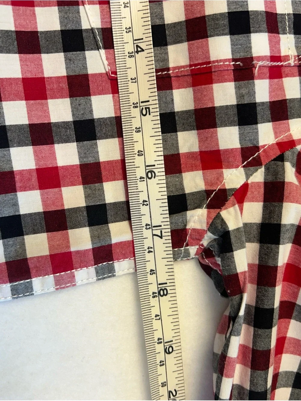 Gymboree Red Black White Plaid Button-Down Shirt Boys 10 100% Cotton
